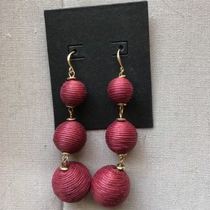 Red Fabric Earrings
